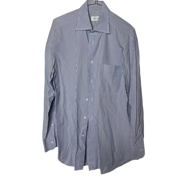 Ermenegildo Zegna Other - Ermenegildo Zegna blue stripe dress button down shirt sz 15.5